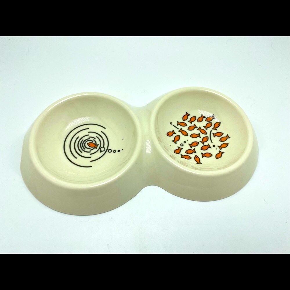 Eco ware Bamboo Double Small Pet Dish